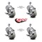 Service Caster 3.5 Inch Gray Polyurethane Swivel 1/2 Inch Threaded Stem Caster Set with Brake SCC-TS20S3514-PPUB-TLB-121315-4 - alternate 5